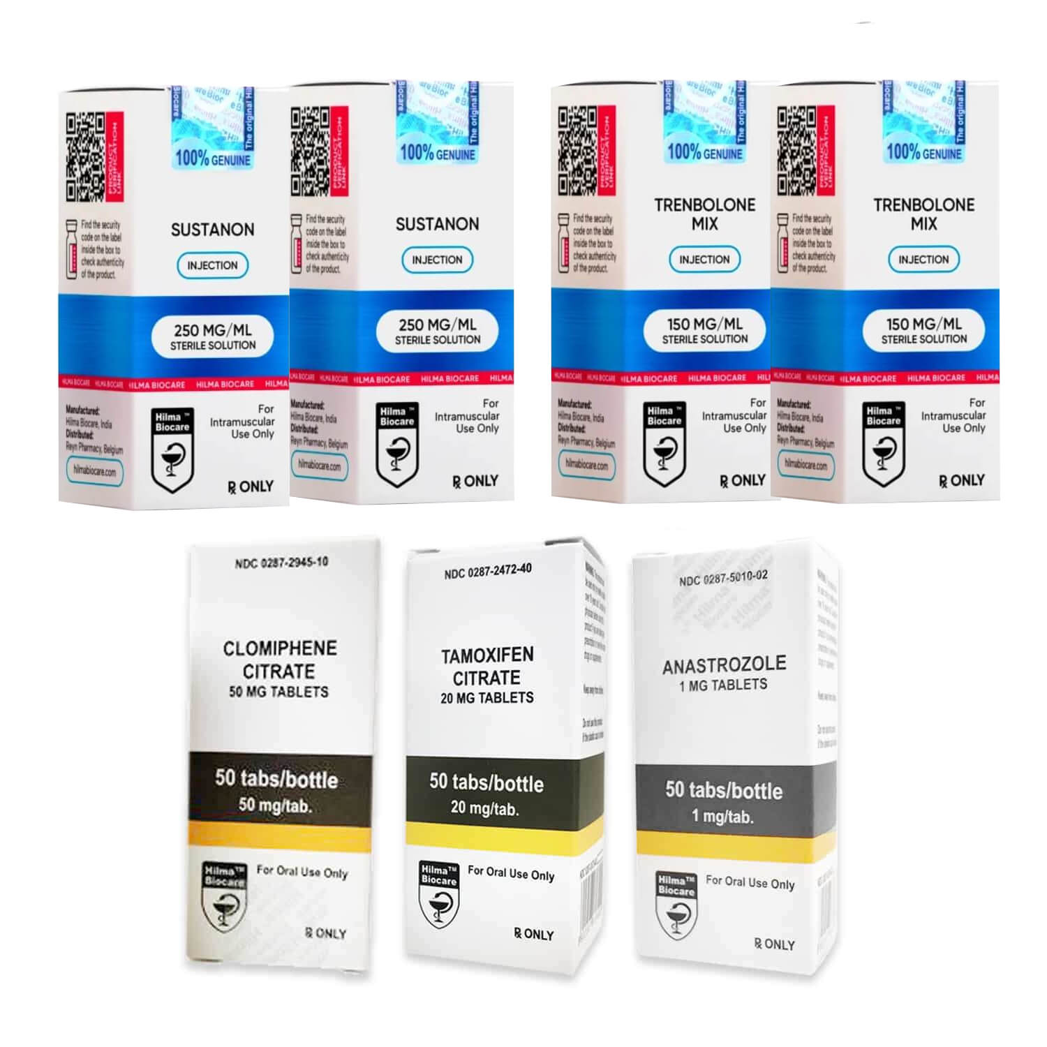 Πακέτο Αύξησης Άπαχης Μάζας ΕΠΙΠΕΔΟΥ II (ΕΝΕΣΗ) Hilma Sustanon + Tri Tren (10 εβδομάδες)