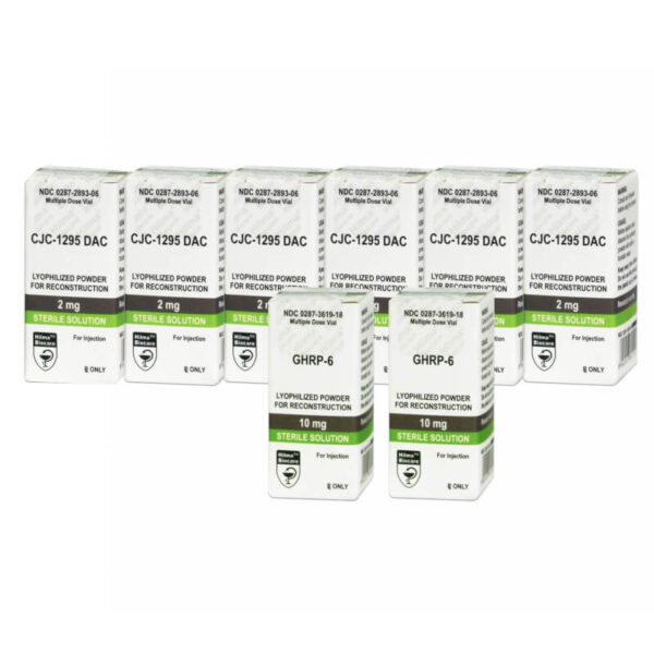Συσκευασία πεπτιδίων ενδιάμεσης αύξησης μάζας GHRP 6 CJC 1295 DAC Hilma Biocare (12 εβδομάδες)
