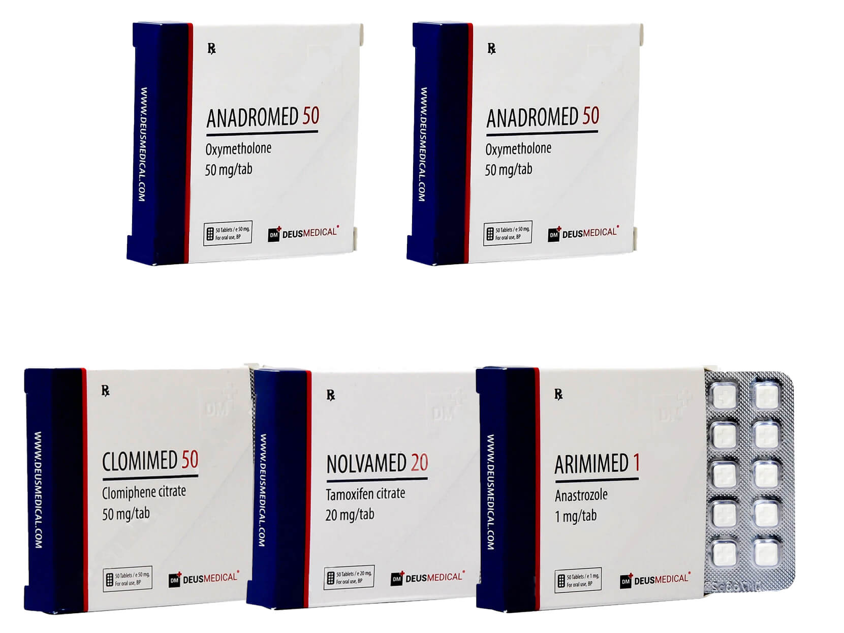 Πακέτο διόγκωσης Προφορικό στεροειδές Anadrol Oxymetholone 4 εβδομάδες Deus Medical