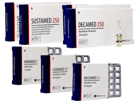 Συσκευασία αύξησης μάζας ΕΠΙΠΕΔΟ II ΕΝΕΣΗ SUSTANON DECA PCT 8 εβδομάδες Deus Medical 463×348
