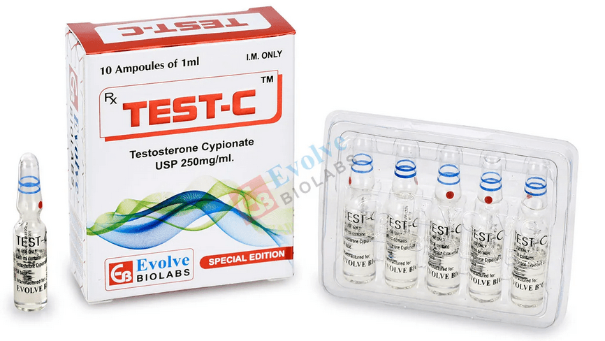Κυπιονική τεστοστερόνη 250mg/ml (10x1ml αμπέρ) - Evolve Biolabs