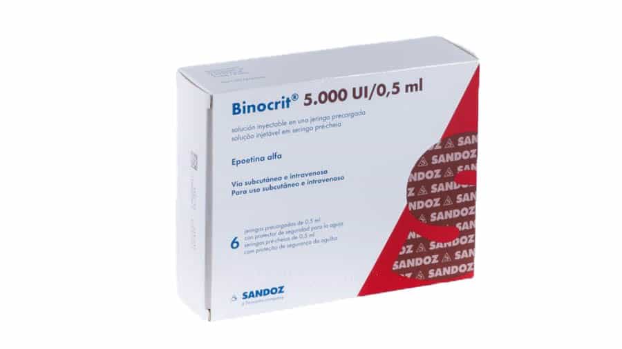 Binocrit 5000 Iu 0,5 Ml. 6 Ενέσιμο διάλυμα σε προγεμισμένες σύριγγες Epoetin Alfa Sandoz