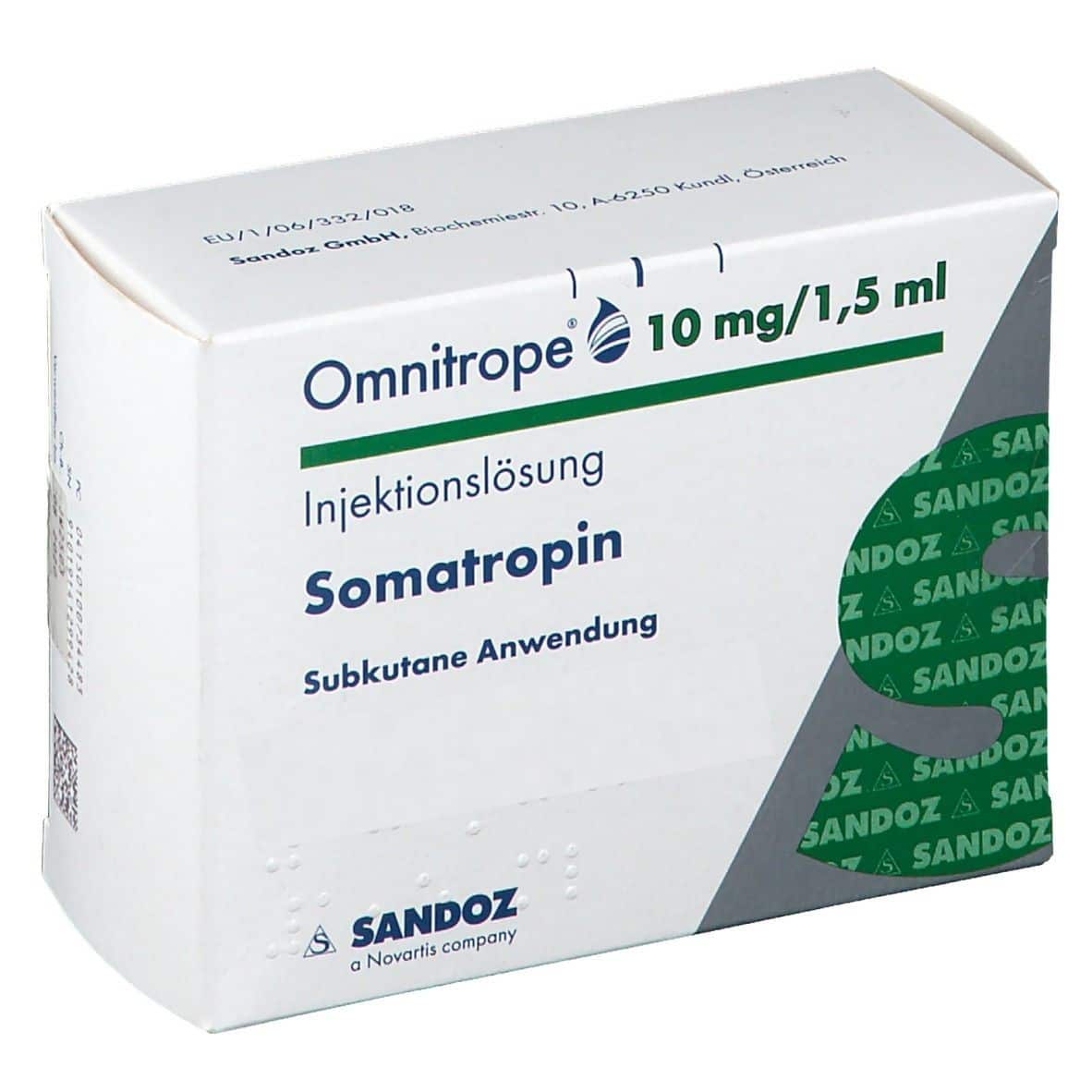 Σωματοτροπίνη Omnitrope 30 Iu 10 Mg 1,5 Ml σε χάρτινη συσκευασία Sandoz