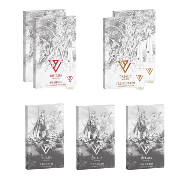 Πακέτο αύξησης άλιπης μάζας DRIADA MEDICAL: Προπιονική τεστοστερόνη, οξική τρενβολόνη (6 εβδομάδες)