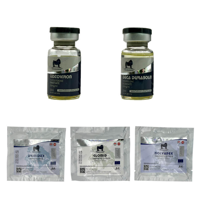 Πακέτο αύξησης μάζας 8 εβδομάδων Baboon Pharma: INJECT Enanthate 250 DECA