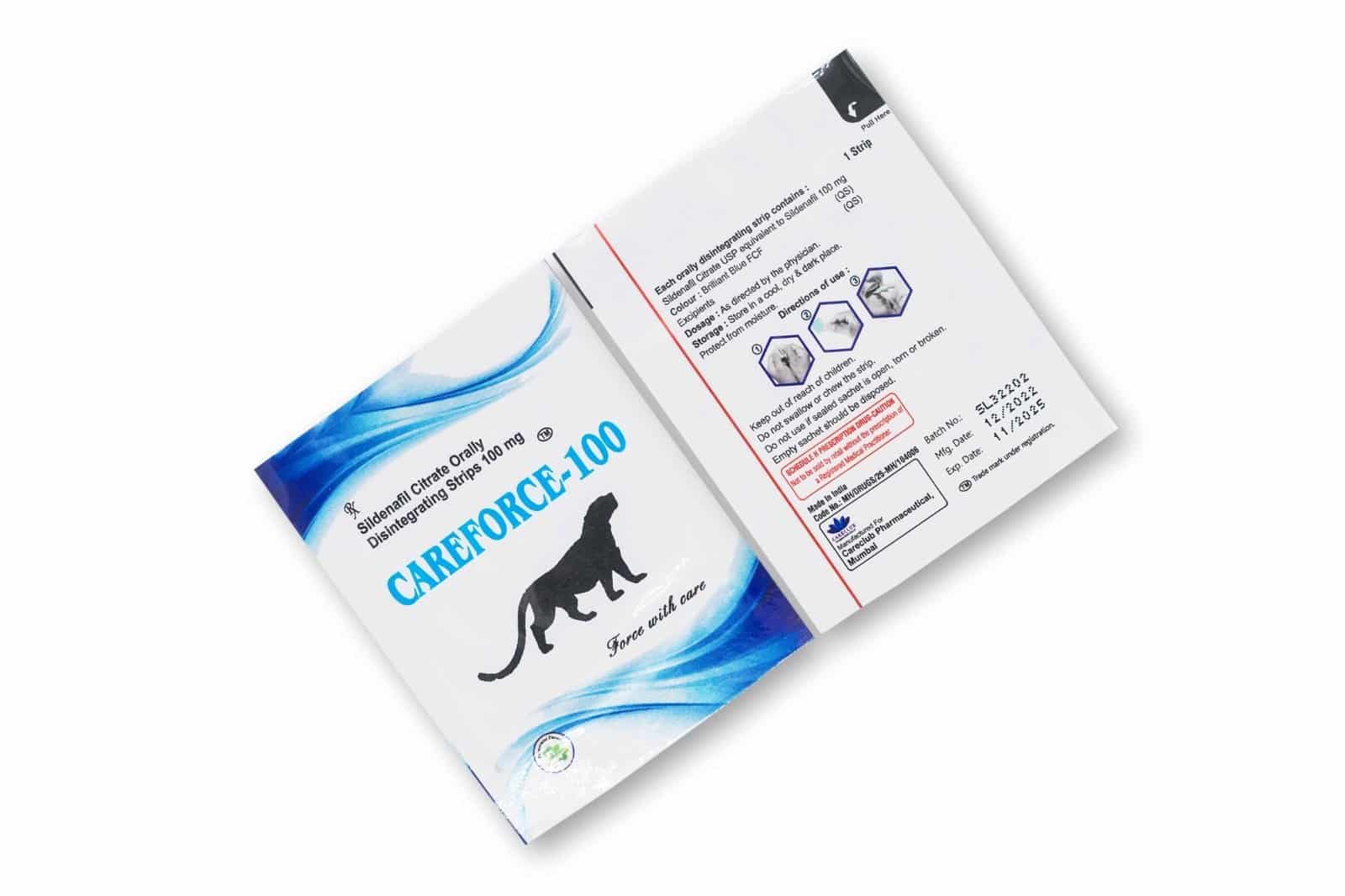 Careforce CT 100mg Μασώμενη Σιλδεναφίλη 100 δισκία Φαρμακείο ΕΕ