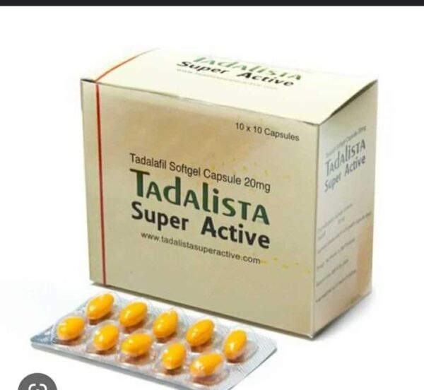 Tadalista Super Active Tadaladil μαλακές κάψουλες ζελατίνης 20 mg 100 δισκία Φαρμακείο ΕΕ