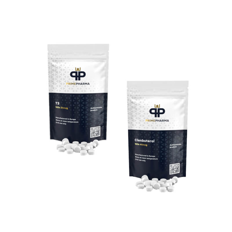 Πακέτο Απώλειας Βάρους Prime Pharma για Γυναίκες CLENBUTEROL + T3 (8 εβδομάδες)
