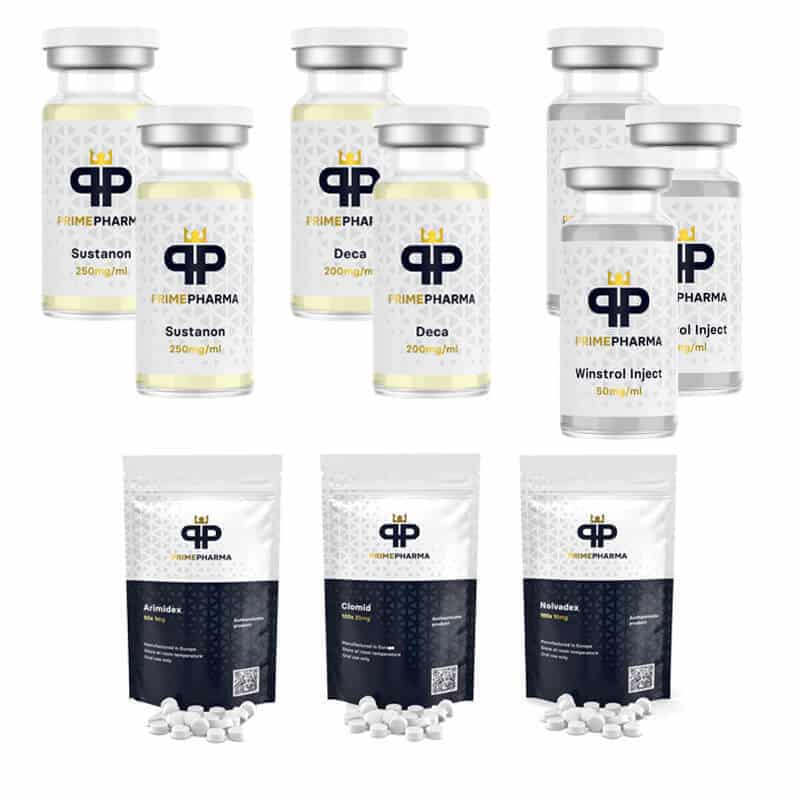 Πακέτο αδύνατης μάζας INJECT 8 εβδομάδες Sustanon Deca Winstrol Prime pharma 1