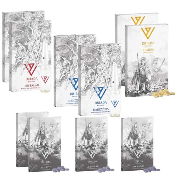 Συσκευασία άλιπης μάζας ORAL INJECT 8 εβδομάδες Sustanon Deca Winstrol Driada Medical 2