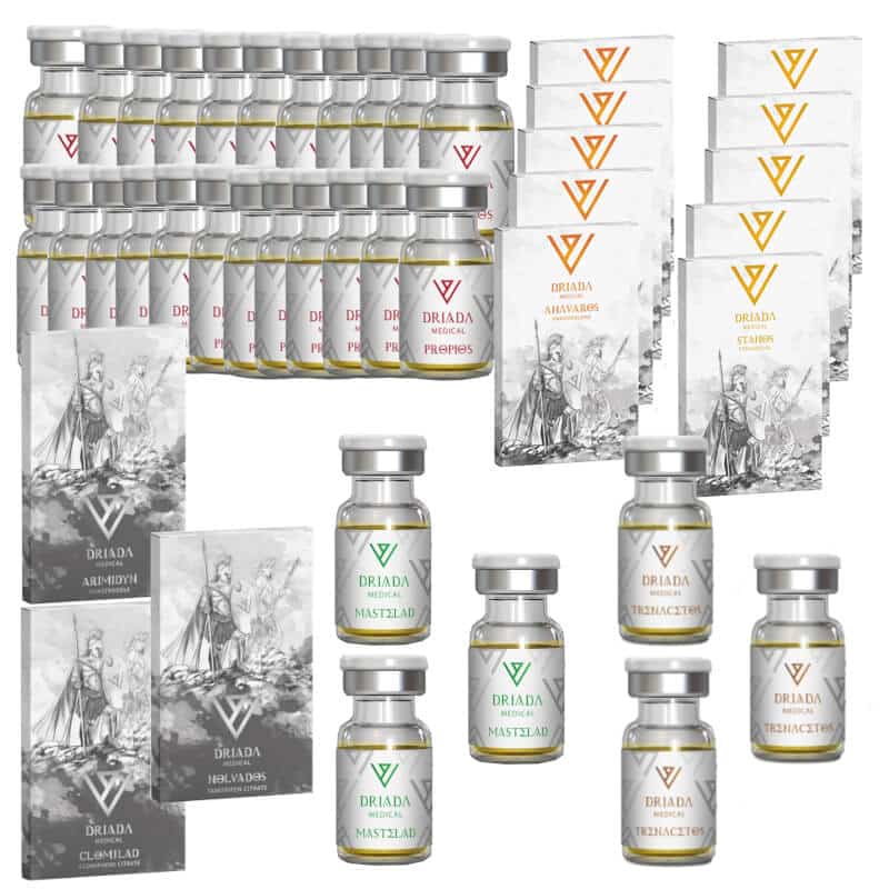 ΠΑΚΕΤΟ ΕΞΑΙΡΕΤΙΚΗΣ ΞΗΡΗΣ ΜΑΖΑΣ Test P Tren A Mast P Anavar Winstrol Oral 16 εβδομάδες DRIADA