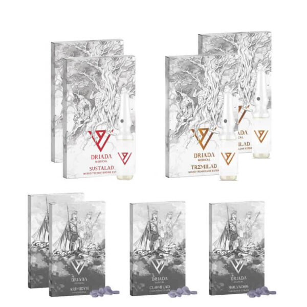 Συσκευάστε άπαχη μάζα προηγμένης 10 εβδομάδων Sustanon Tri Tren Driada Medical 1