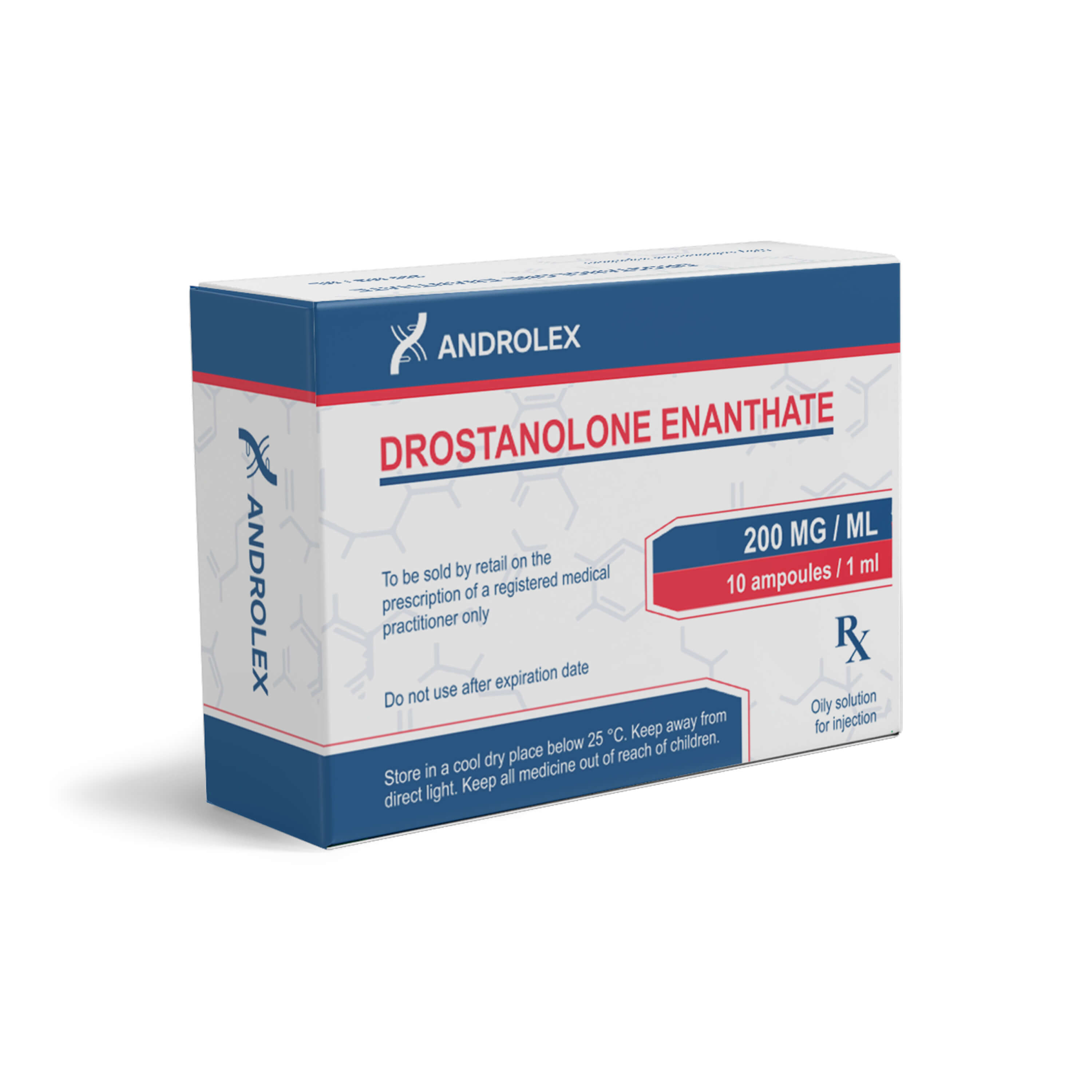 κουτί αμπούλας androlex drostanolone enathate