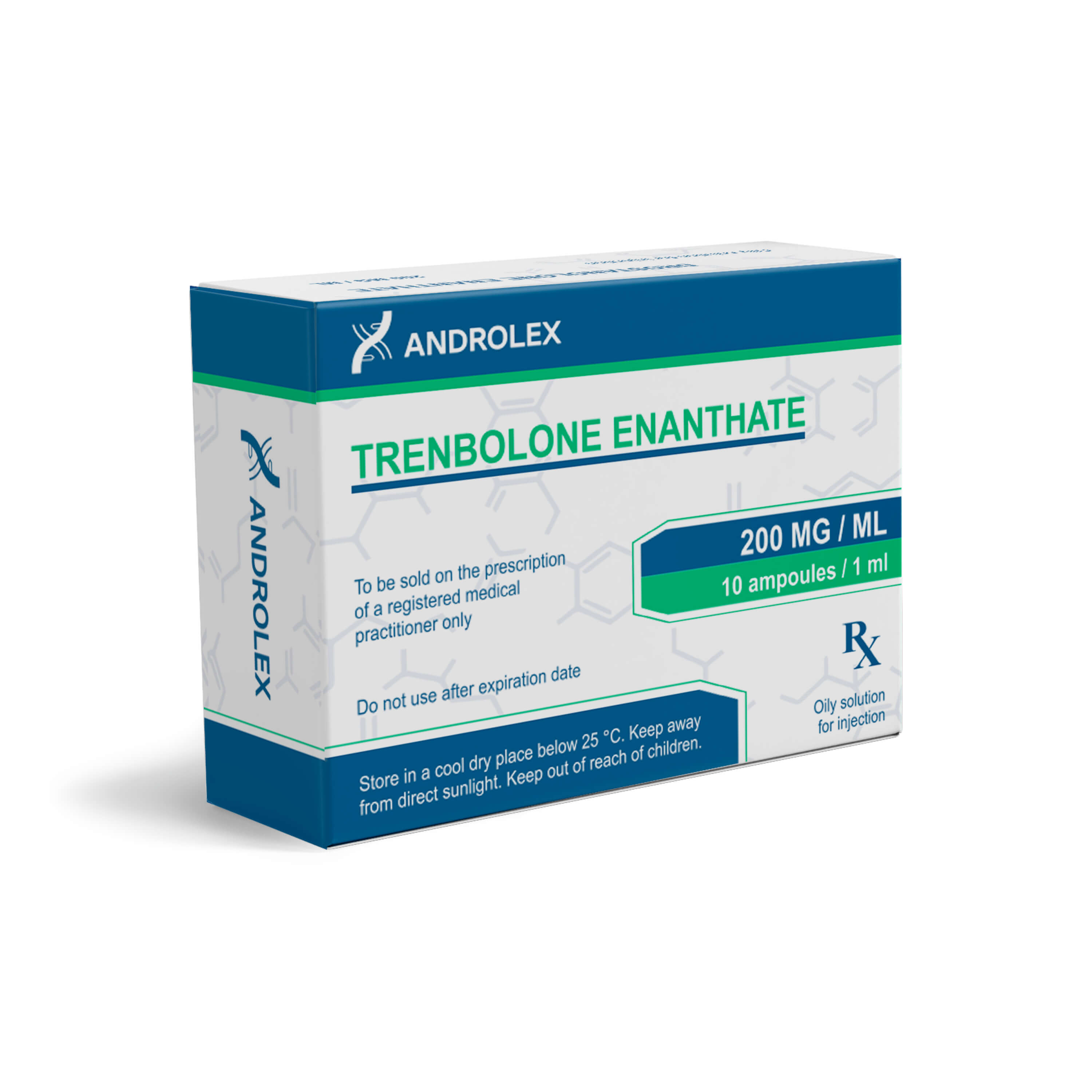 κουτί αμπούλας androlex enanthate τρενβολόνης