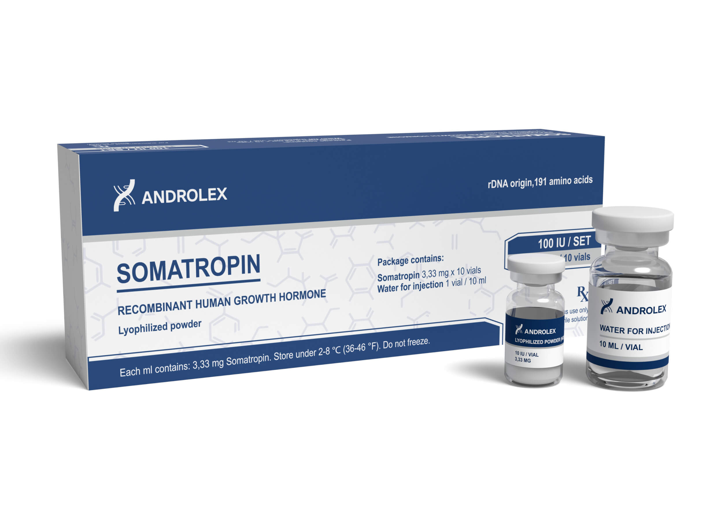 σκόνη androlex υψηλής αυξητικής ορμόνης 100IU
