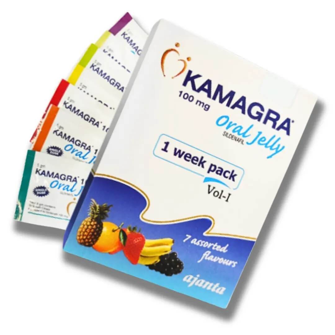 KAMAGRA ΣΤΟΜΑΤΙΚΗ ΖΕΛΕ 100 MG (Κιτρική Σιλδεναφίλη + Δαποξετίνη 100mg) (1x7 ζελεδάκια)
