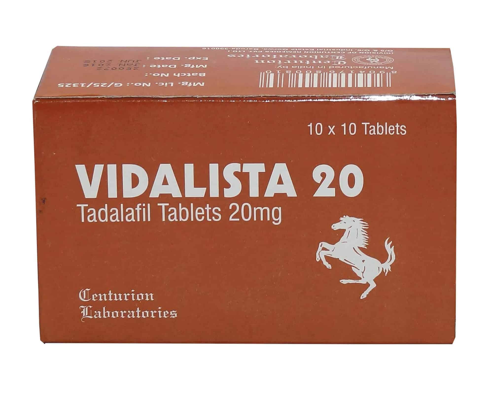 VIDALISTA 20 MG (Ταδαλαφίλη 20mg) (100 δισκία) - CENTURION