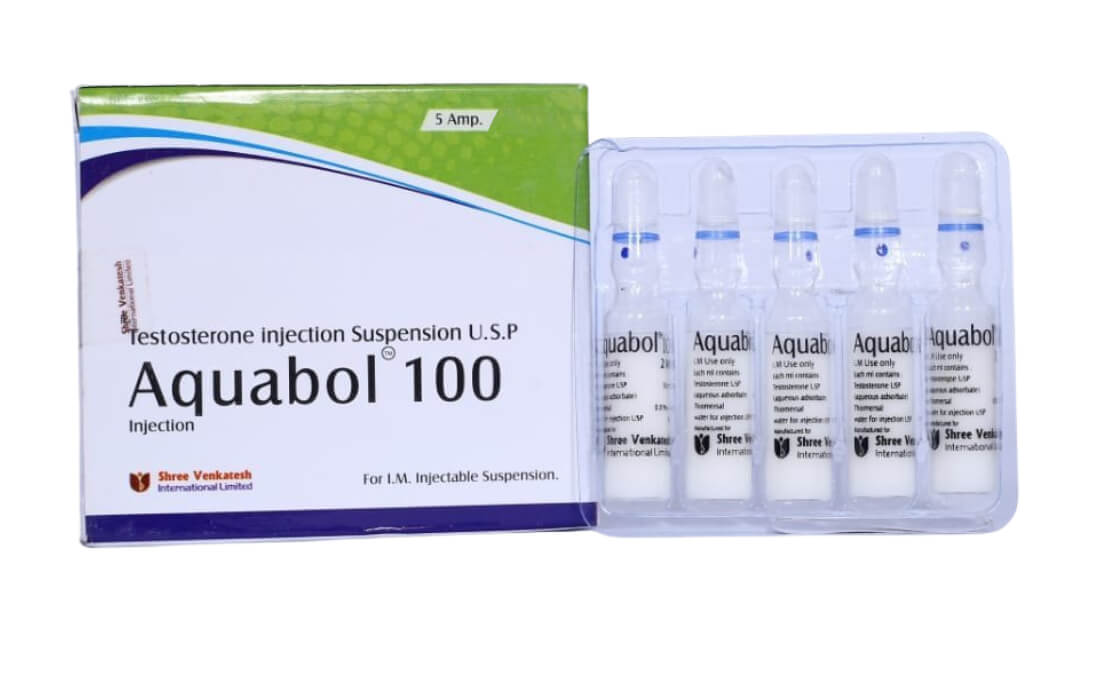 AQUABOL - Εναιώρημα τεστοστερόνης 100mg/ml (5amps x 1ml) - Shree Venkatesh