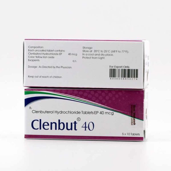 CLENBUT 40 - Υδροχλωρική κλενβουτερόνη 40mcg (50 δισκία) - Shree Venkatesh