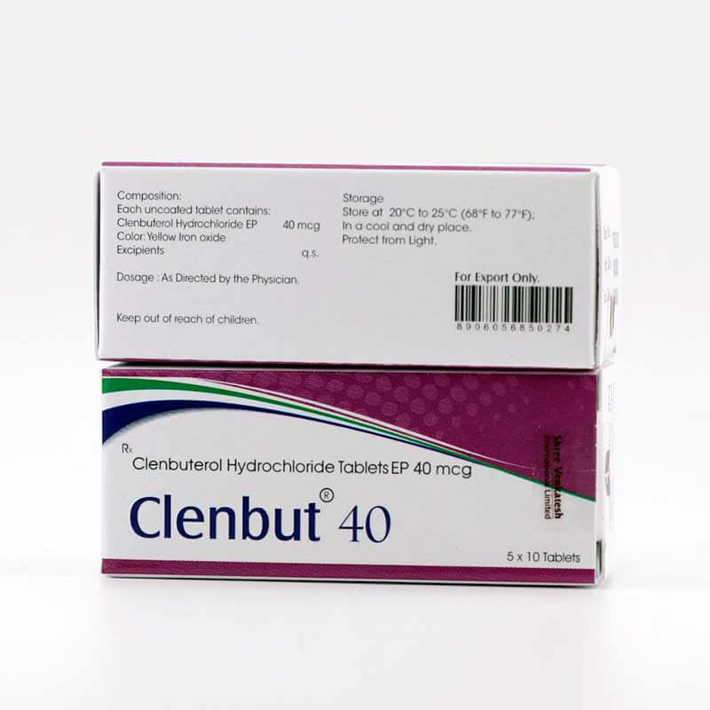 CLENBUT 40 - Υδροχλωρική κλενβουτερόνη 40mcg (50 δισκία) - Shree Venkatesh