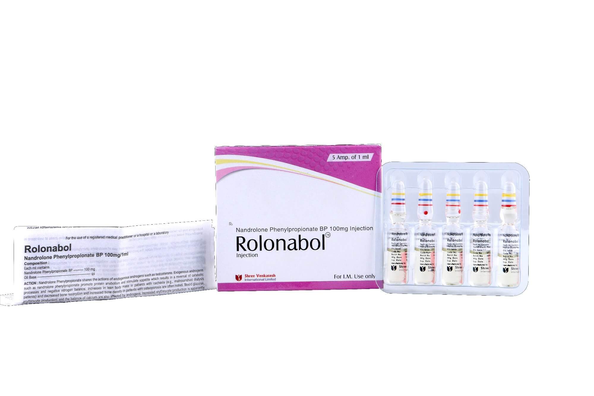 ROLONABOL - Φαινυλοπροπιονική νανδρολόνη 100mg/ml (5 αμπέρ x 1ml) - Shree Venkatesh
