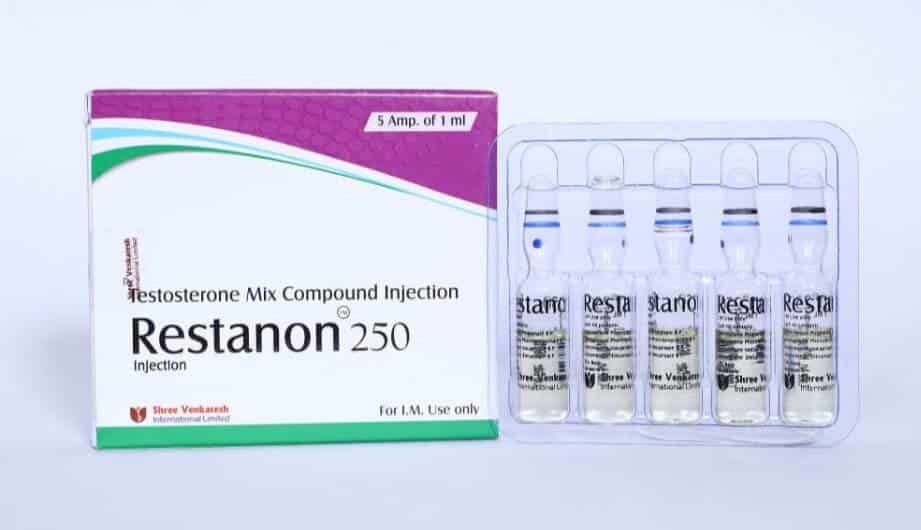 RESTANON - Μείγμα Τεστοστερόνης 250mg/ml (5amps x 1ml) - Shree Venkatesh
