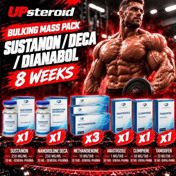 Pack Prise de Masse - GENERAL PHARMA - Sustanon / Deca / Dianabol (8 semaines)