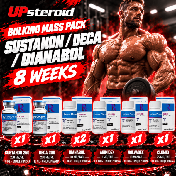 Pack Prise de Masse - UNIQUE PHARMA - Sustanon / Deca / Dianabol (8 semaines)